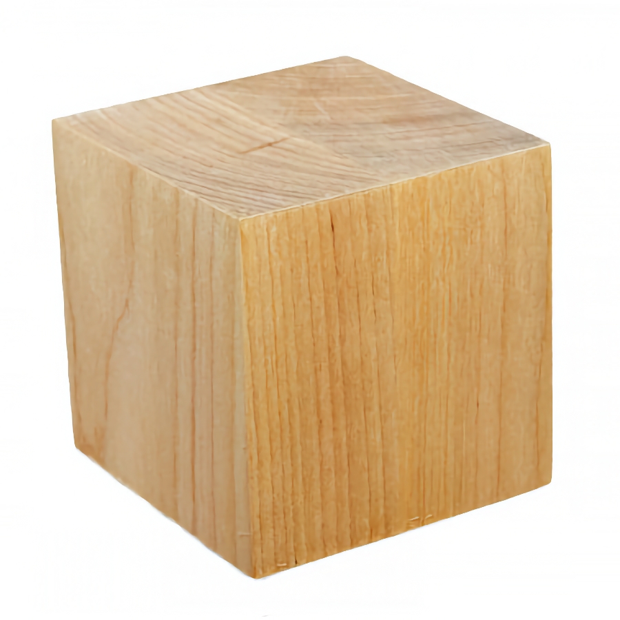 1/2" Hardwood Cube - 250 Pcs.