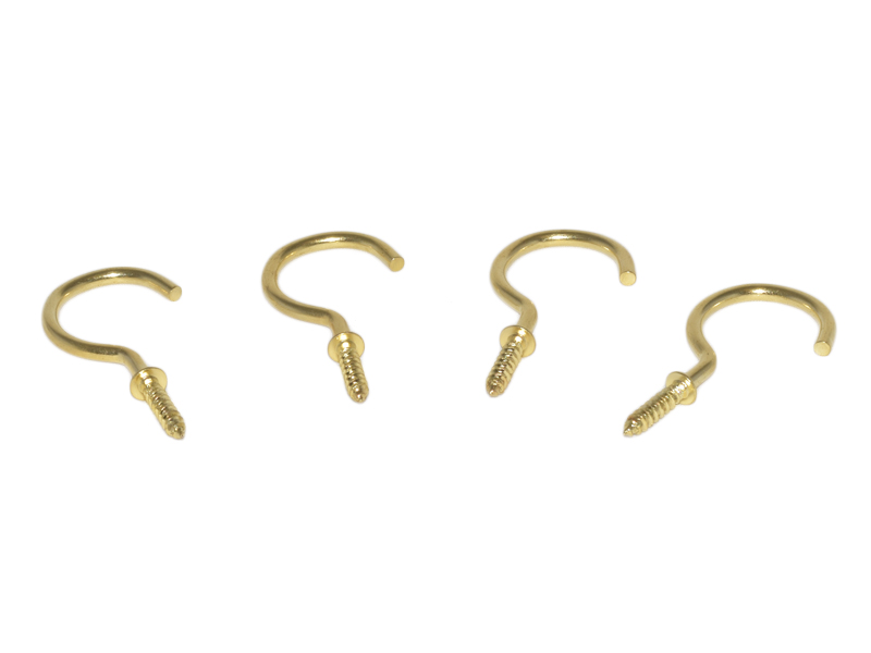 1/2" Brass plated Cup Hook