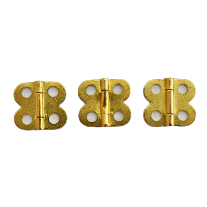 Small Brass Plated Butterfly Hinges - 1/2" x 1/2"