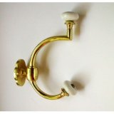 5-1/2"  Brass Plated Coat/Hat Hook