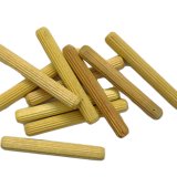 1/4" x 2" Fluted Pre Glued Dowel Pins with Yellow tinted glue