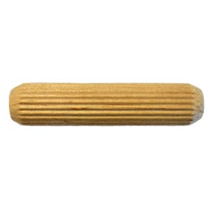 1/4" x 1" Fluted Wood Dowel Pins