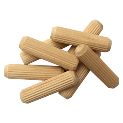 1/2" X 2" Wood Dowel Pins - Fluted