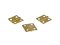 1" x 1-1/16" Brass Plated Box Hinges